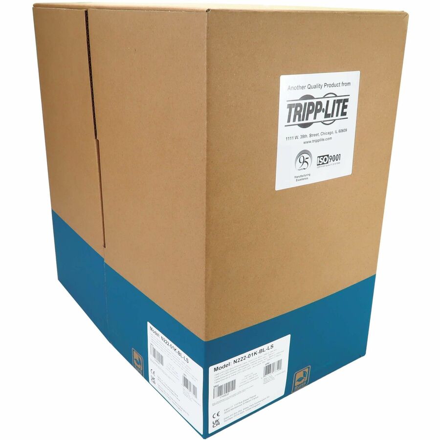 Tripp Lite Cat6 1G Solid Core UTP Bulk Ethernet Cable, LSZH, Blue, 1000 ft. (305 m) -