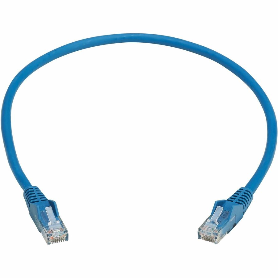 Tripp Lite Cat6 Gigabit Snagless Molded UTP Ethernet Cable (RJ45 M/M) PoE LSZH Blue 0.5 m