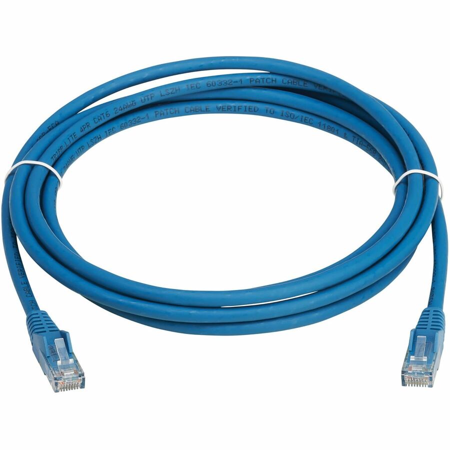 Tripp Lite Cat6 Gigabit Snagless Molded UTP Ethernet Cable (RJ45 M/M) PoE LSZH Blue 3 m