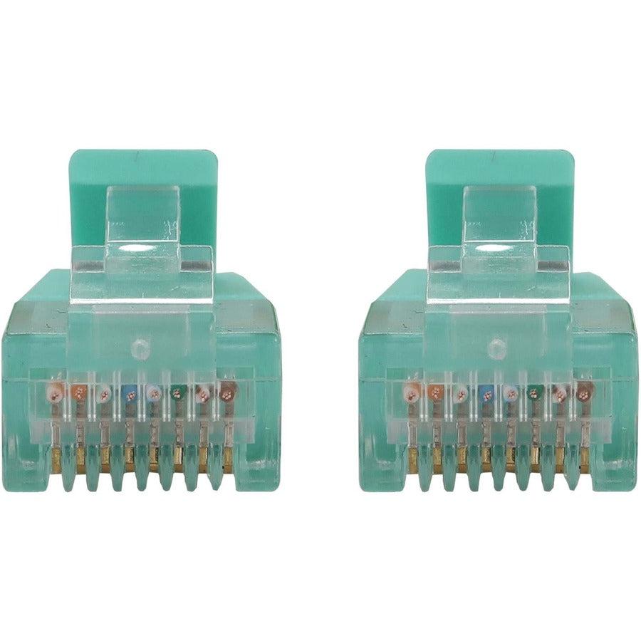 Tripp Lite Cat6a 10G Snagless Molded Slim UTP Ethernet Cable (RJ45 M/M), PoE, Aqua, 25 ft. (7.6 m)
