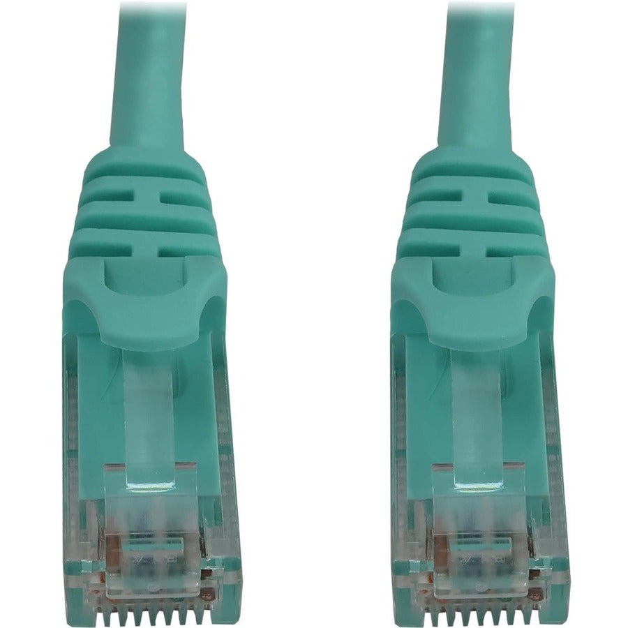 Tripp Lite Cat6a 10G Snagless Molded UTP Ethernet Cable (RJ45 M/M) PoE Aqua 100 ft. (30.5