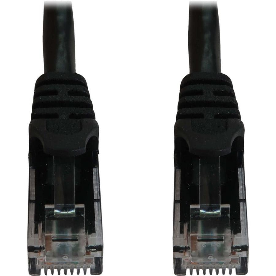 Tripp Lite Cat6a 10G Snagless Molded UTP Ethernet Cable (RJ45 M/M), PoE, Black, 50 ft. (15.2 m)