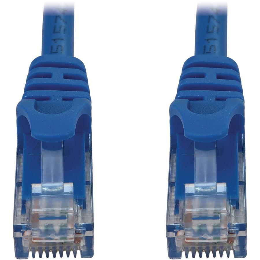 Tripp Lite Cat6a 10G Snagless Molded UTP Ethernet Cable (RJ45 M/M), PoE, Blue, 1 ft. (0.3 m)