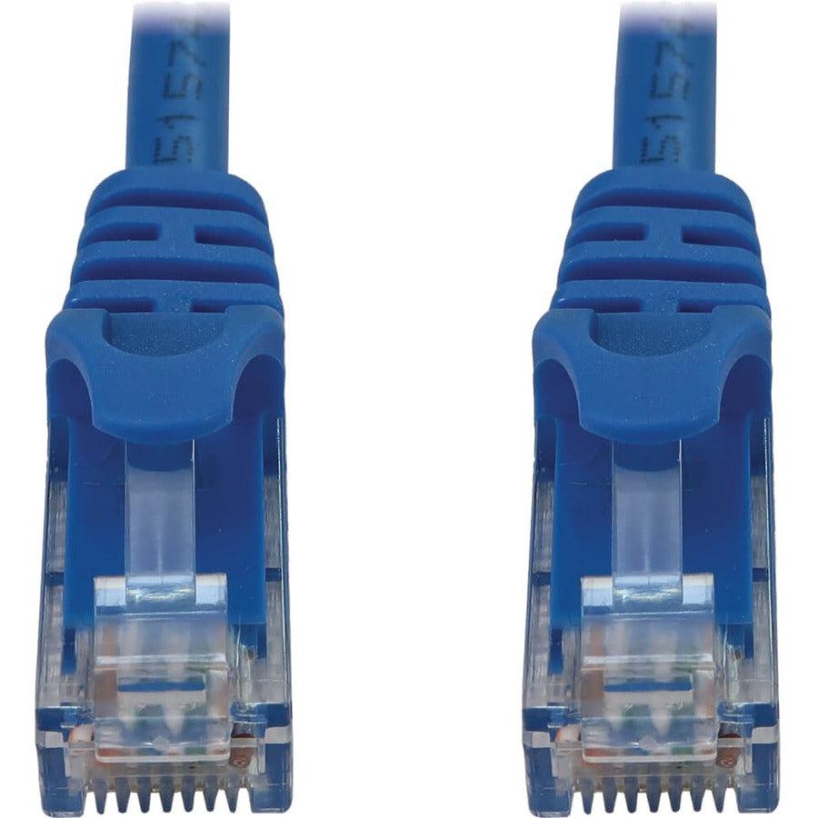 Tripp Lite Cat6a 10G Snagless Molded UTP Ethernet Cable (RJ45 M/M), PoE, Blue, 6 in. (15 cm)