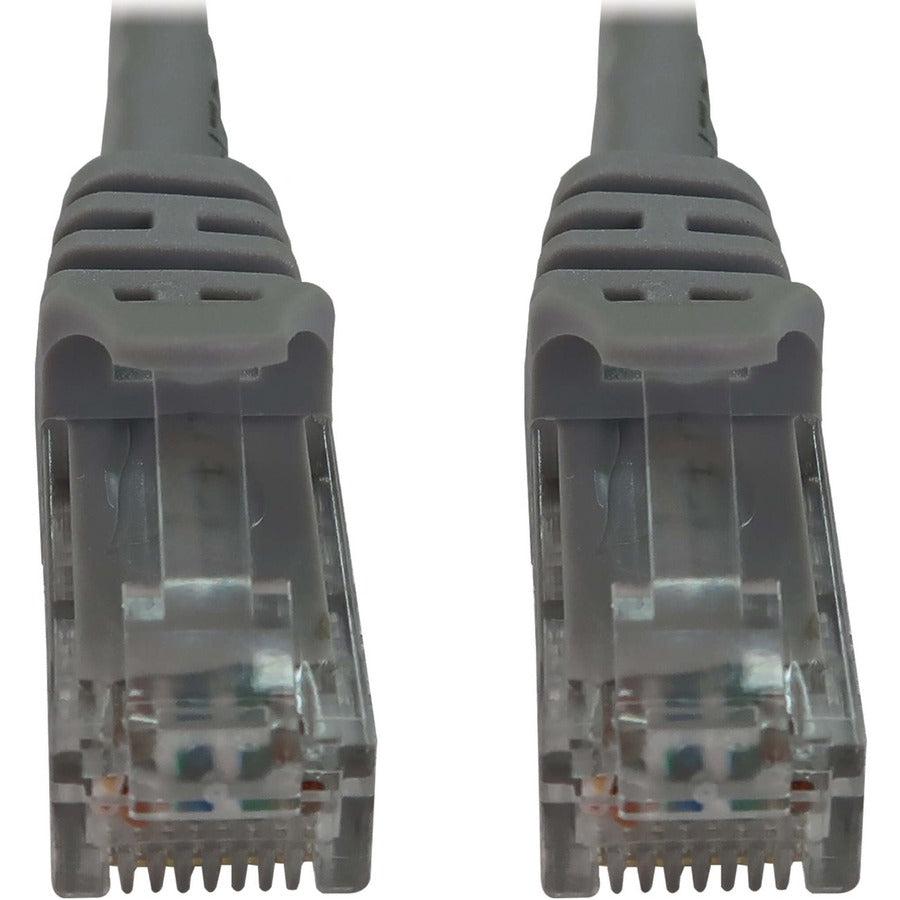 Tripp Lite Cat6a 10G Snagless Molded UTP Ethernet Cable (RJ45 M/M), PoE, Gray, 1 ft. (0.3 m)