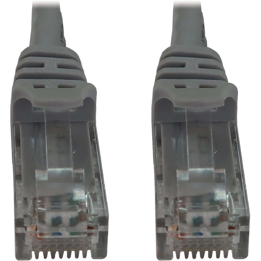 Tripp Lite Cat6a 10G Snagless Molded UTP Ethernet Cable (RJ45 M/M), PoE, Gray, 15 ft. (4.6 m)
