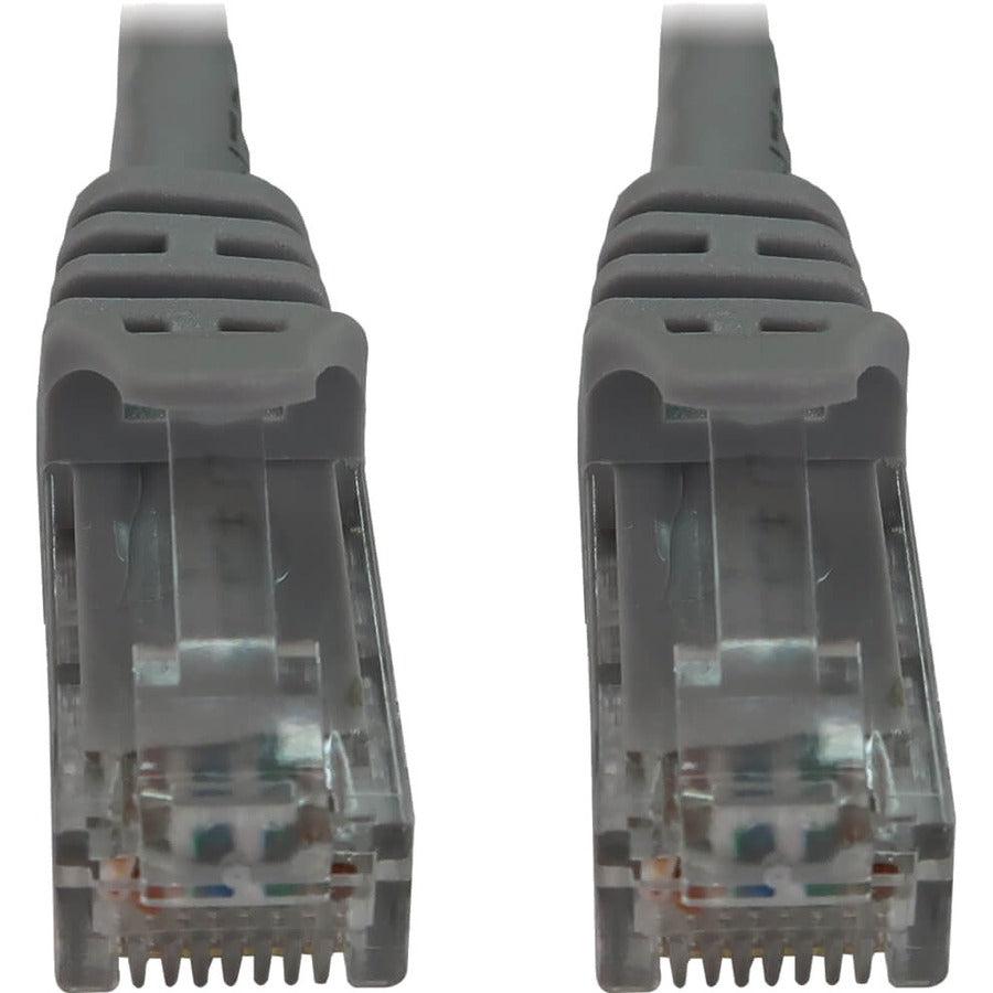 Tripp Lite Cat6a 10G Snagless Molded UTP Ethernet Cable (RJ45 M/M), PoE, Gray, 6 in. (15 cm)