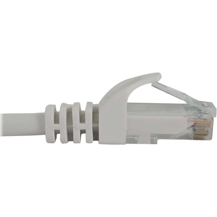 Tripp Lite Cat6a 10G Snagless Molded UTP Ethernet Cable (RJ45 M/M), PoE, White, 1 ft. (0.3 m)