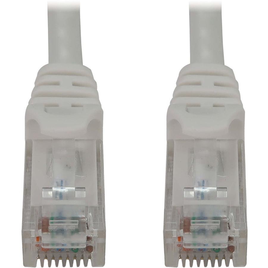 Tripp Lite Cat6a 10G Snagless Molded UTP Ethernet Cable (RJ45 M/M), PoE, White, 2 ft. (0.6 m)