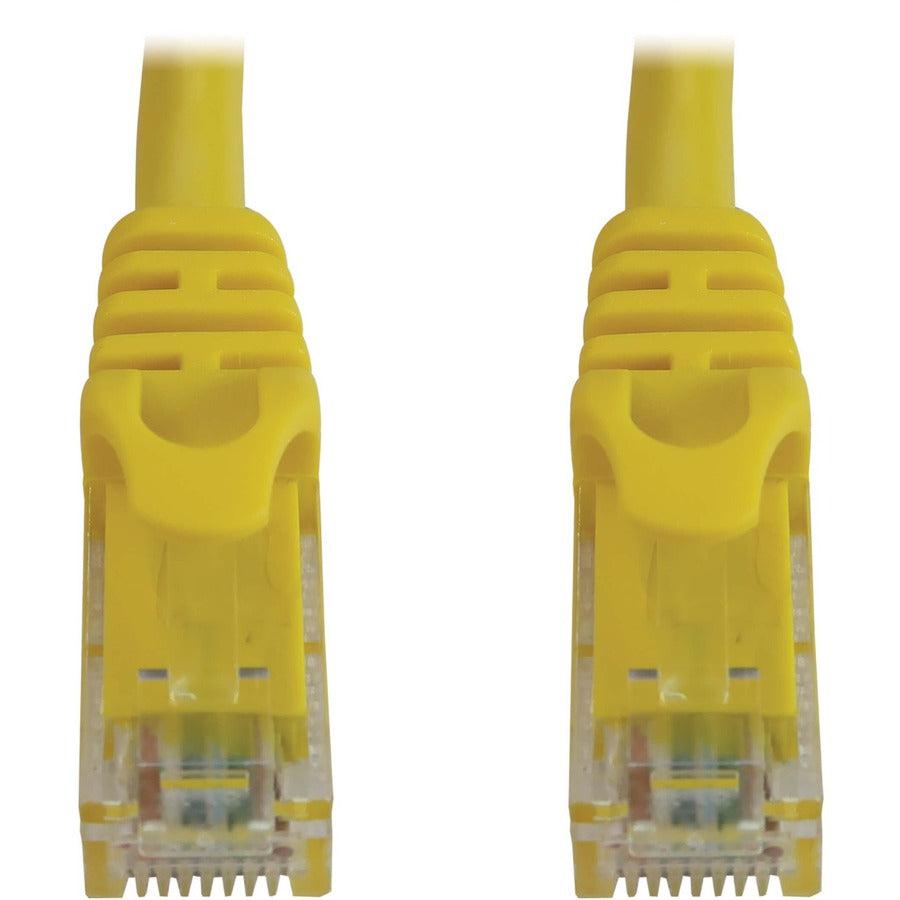 Tripp Lite Cat6a 10G Snagless Molded UTP Ethernet Cable (RJ45 M/M), PoE, Yellow, 15 ft. (4.6 m)