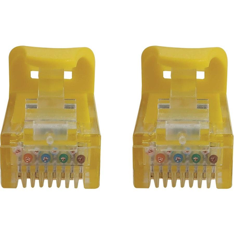 Tripp Lite Cat6a 10G Snagless Molded UTP Ethernet Cable (RJ45 M/M), PoE, Yellow, 15 ft. (4.6 m)