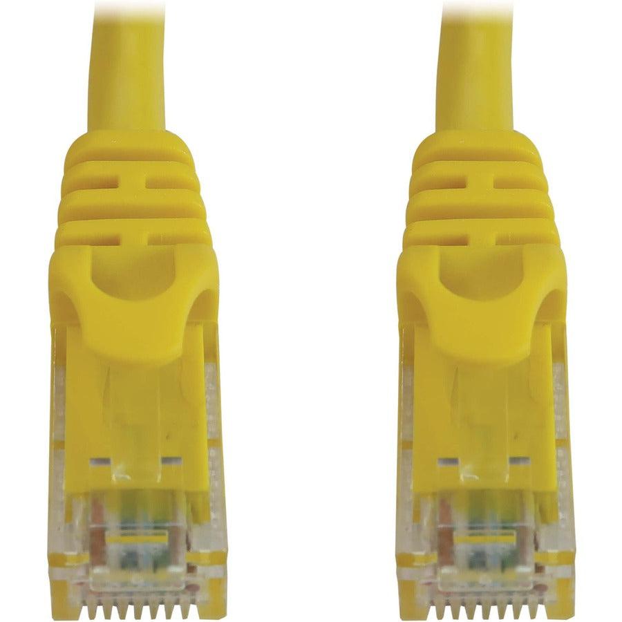 Tripp Lite Cat6a 10G Snagless Molded UTP Ethernet Cable (RJ45 M/M), PoE, Yellow, 2 ft. (0.6 m)