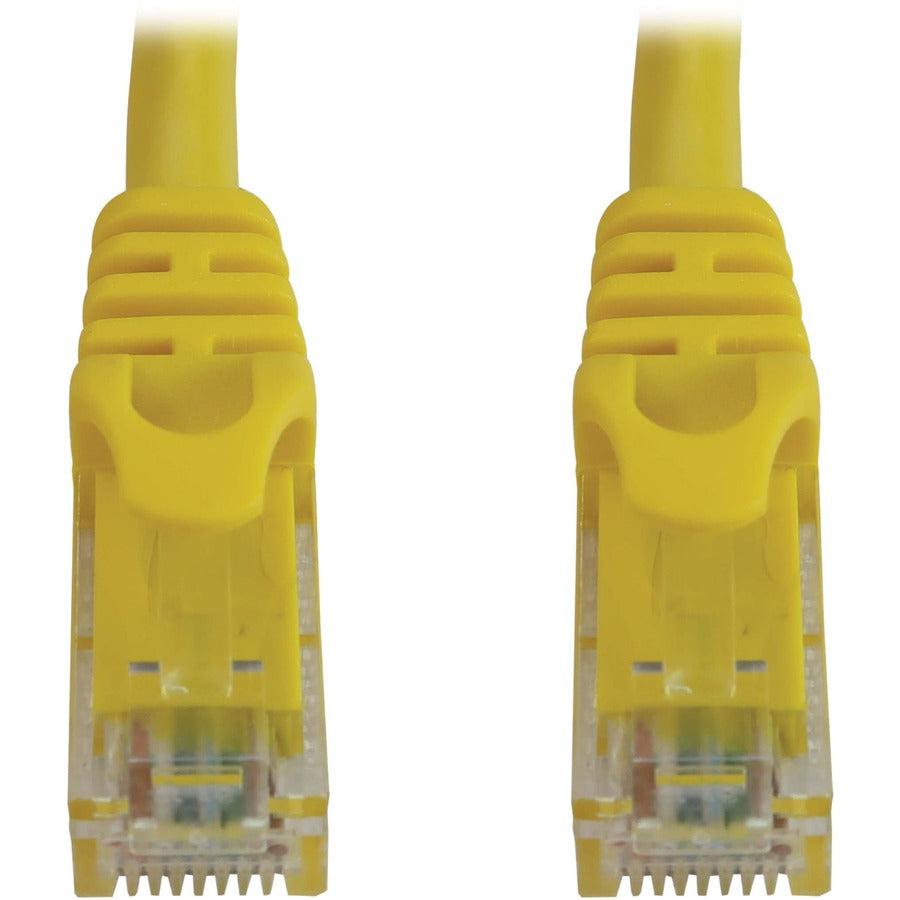 Tripp Lite Cat6a 10G Snagless Molded UTP Ethernet Cable (RJ45 M/M), PoE, Yellow, 25 ft. (7.6 m)