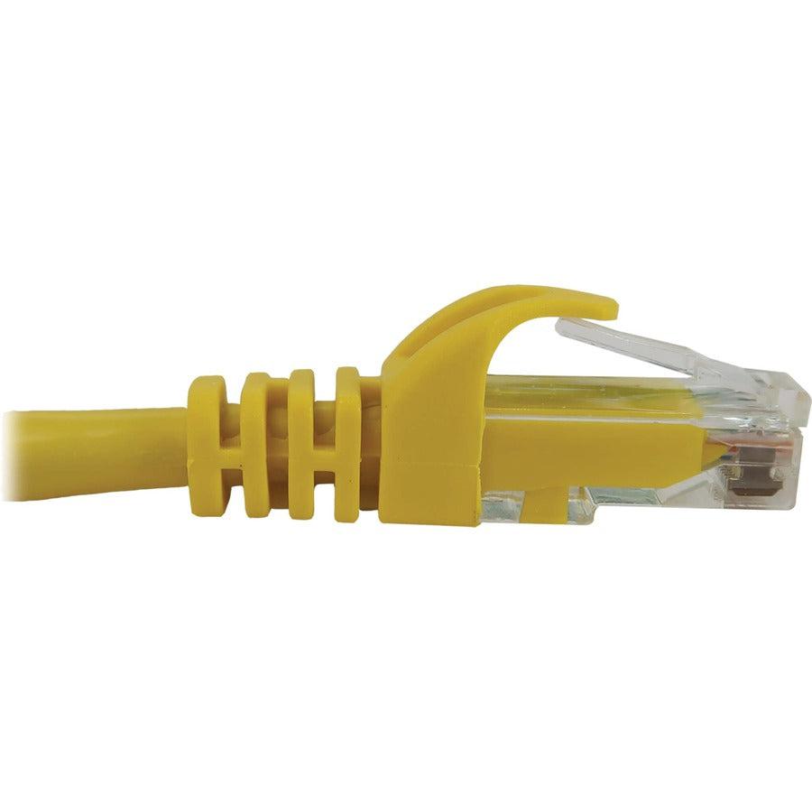 Tripp Lite Cat6a 10G Snagless Molded UTP Ethernet Cable (RJ45 M/M), PoE, Yellow, 50 ft. (15.2 m)
