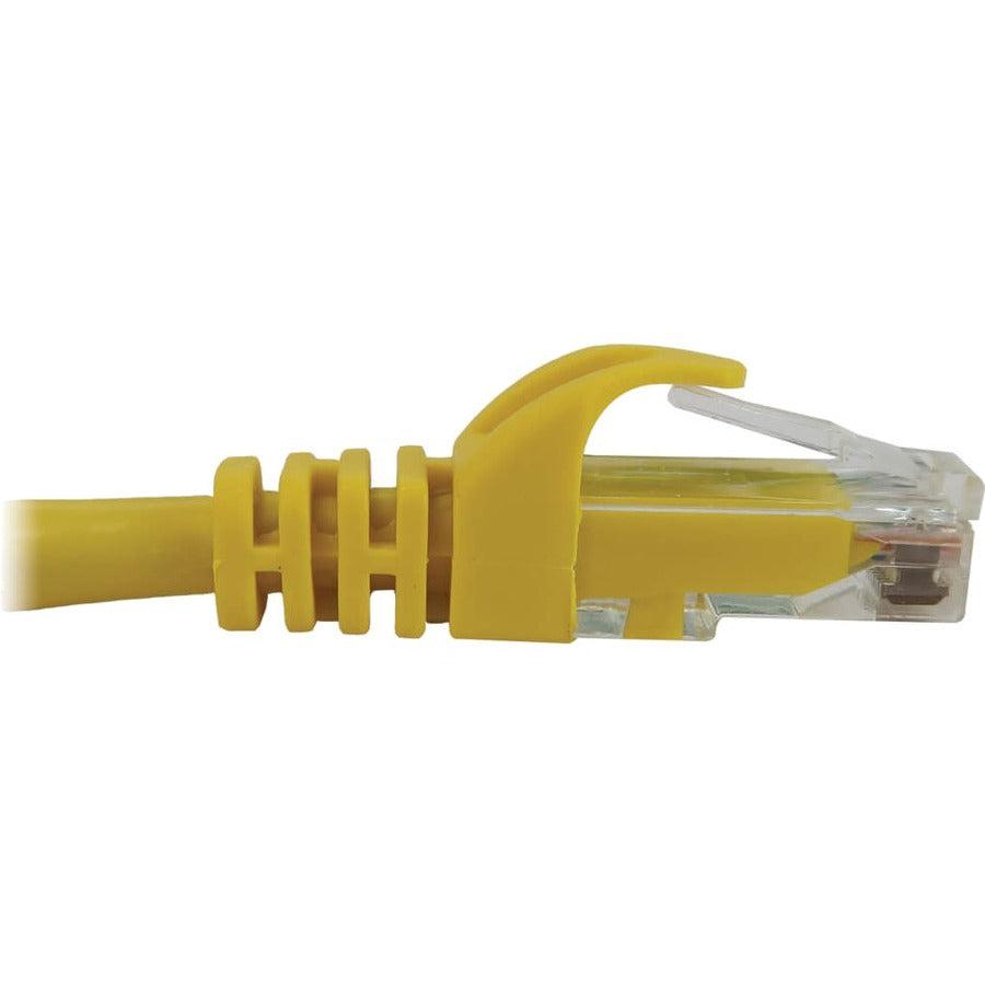 Tripp Lite Cat6a 10G Snagless Molded UTP Ethernet Cable (RJ45 M/M), PoE, Yellow, 6 in. (15 cm)