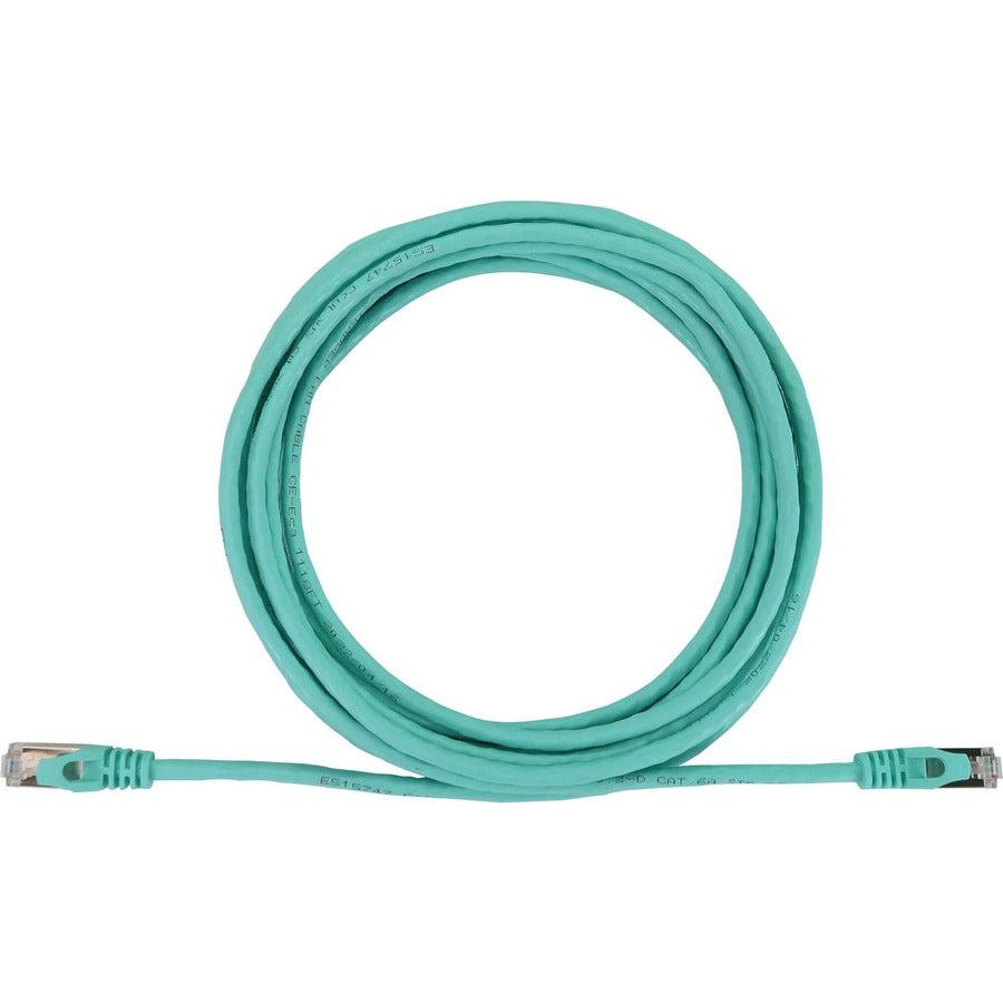 Tripp Lite Cat6a 10G Snagless Shielded Slim STP Ethernet Cable (RJ45 M/M), PoE, Aqua, 25 ft. (7.6 m)