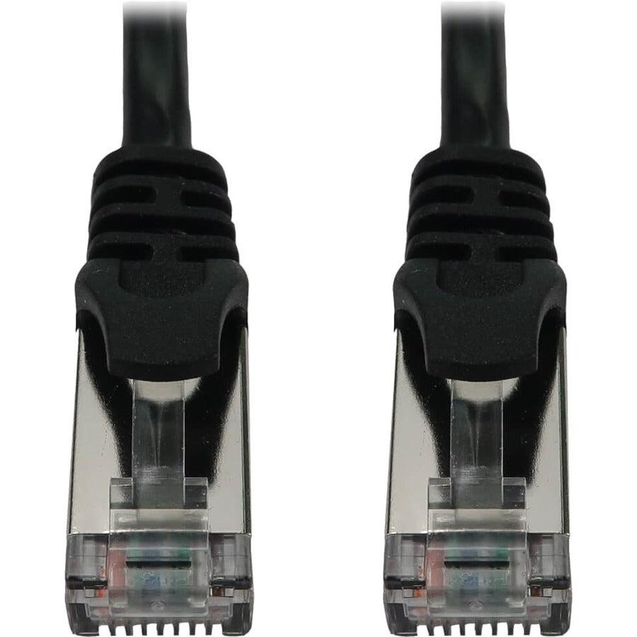 Tripp Lite Cat6a 10G Snagless Shielded Slim STP Ethernet Cable (RJ45 M/M), PoE, Black, 15 ft. (4.6 m)