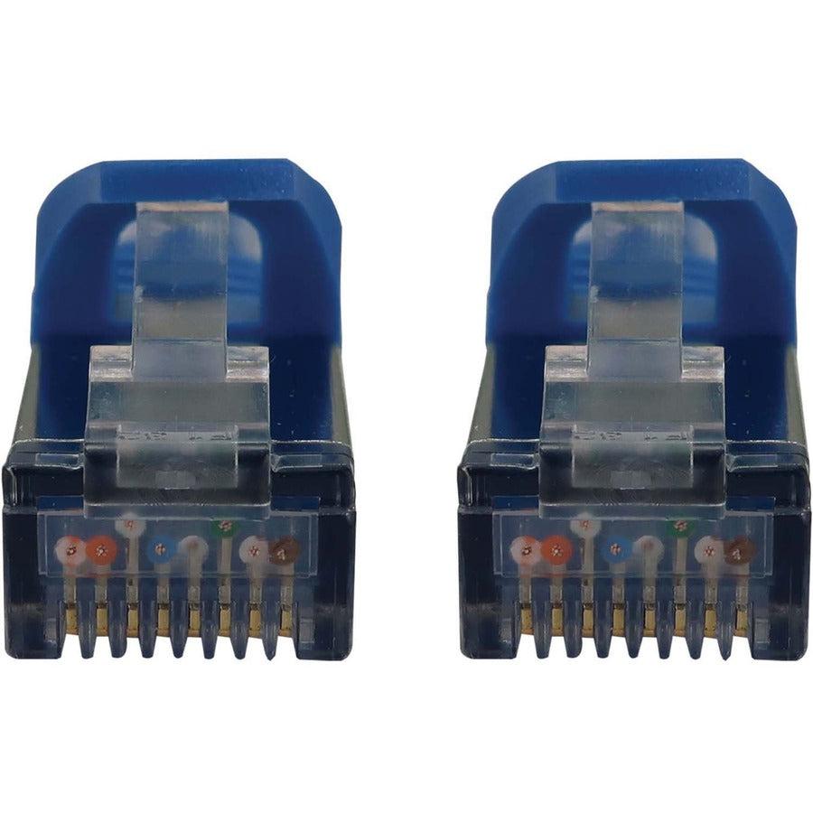 Tripp Lite Cat6a 10G Snagless Shielded Slim STP Ethernet Cable (RJ45 M/M), PoE, Blue, 15 ft. (4.6 m)