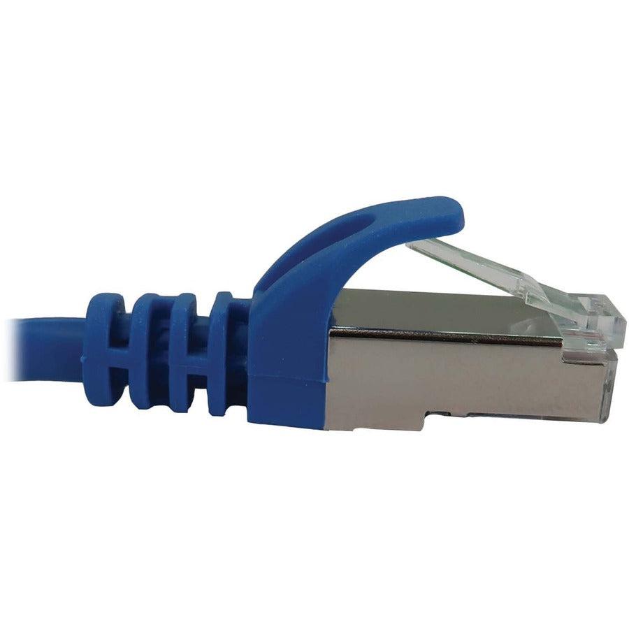 Tripp Lite Cat6a 10G Snagless Shielded Slim STP Ethernet Cable (RJ45 M/M), PoE, Blue, 15 ft. (4.6 m)