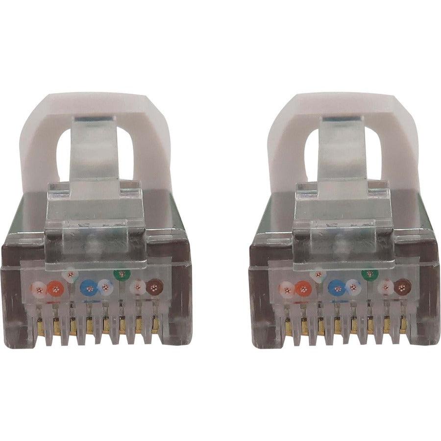 Tripp Lite Cat6a 10G Snagless Shielded Slim STP Ethernet Cable (RJ45 M/M), PoE, White, 15 ft. (4.6 m)