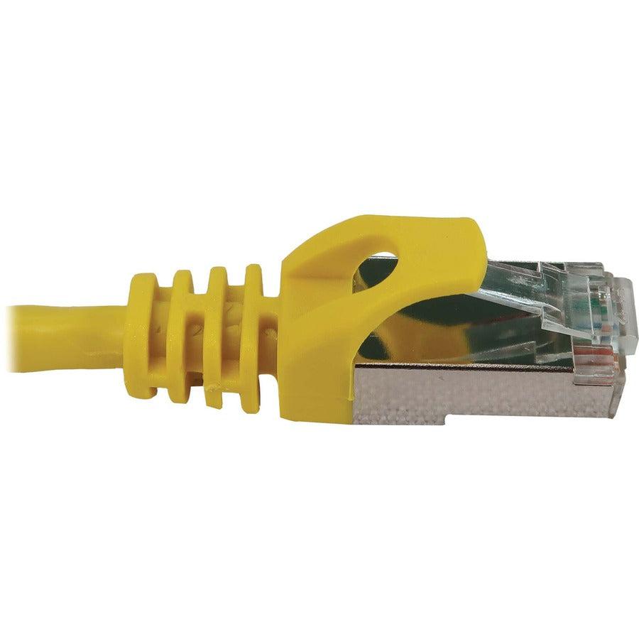 Tripp Lite Cat6a 10G Snagless Shielded Slim STP Ethernet Cable (RJ45 M/M), PoE, Yellow, 25 ft. (7.6 m)