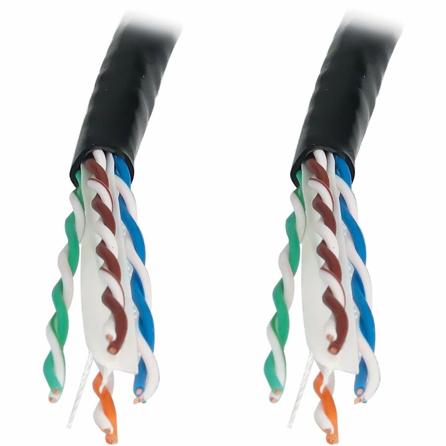 Tripp Lite Cat6a 10G Solid Core UTP Bulk Ethernet Cable CMR Rated Black 1000 ft. (305 m) -
