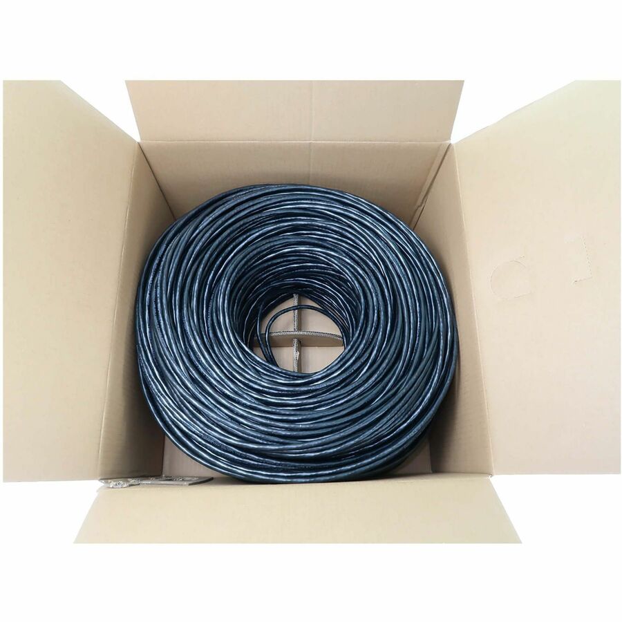 Tripp Lite Cat6a 10G Solid Core UTP Bulk Ethernet Cable CMR Rated Black 1000 ft. (305 m) -