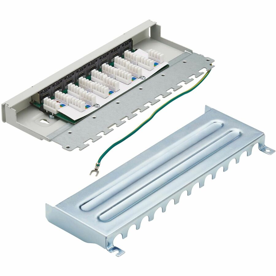 Tripp Lite Cat6a STP Patch Panel, 8 Ports, DIN Rail or Wall Mount, TAA - 8 Port(s) - 8 x