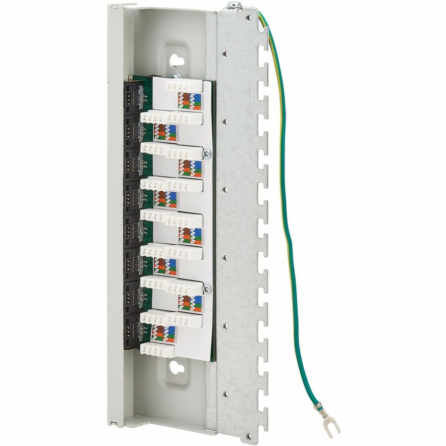 Tripp Lite Cat6a STP Patch Panel, 8 Ports, DIN Rail or Wall Mount, TAA - 8 Port(s) - 8 x