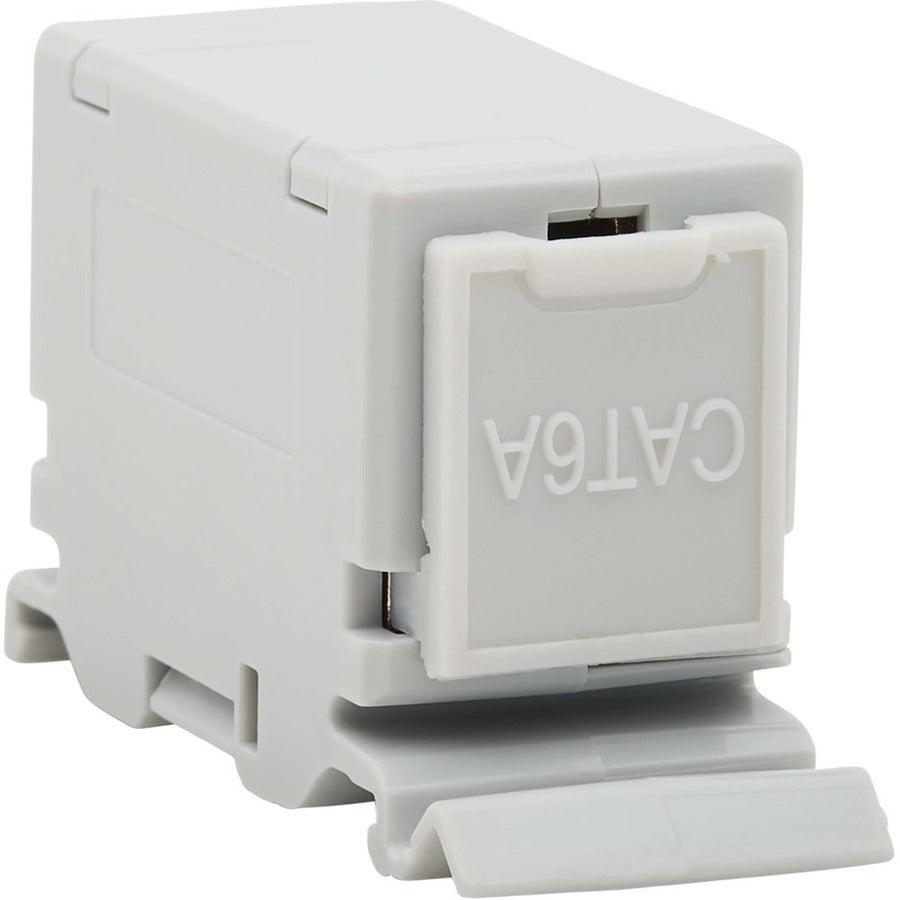 Tripp Lite Cat6a Shielded In-Line DIN-Rail Mountable Snap-In Coupler (RJ45 F/F), TAA