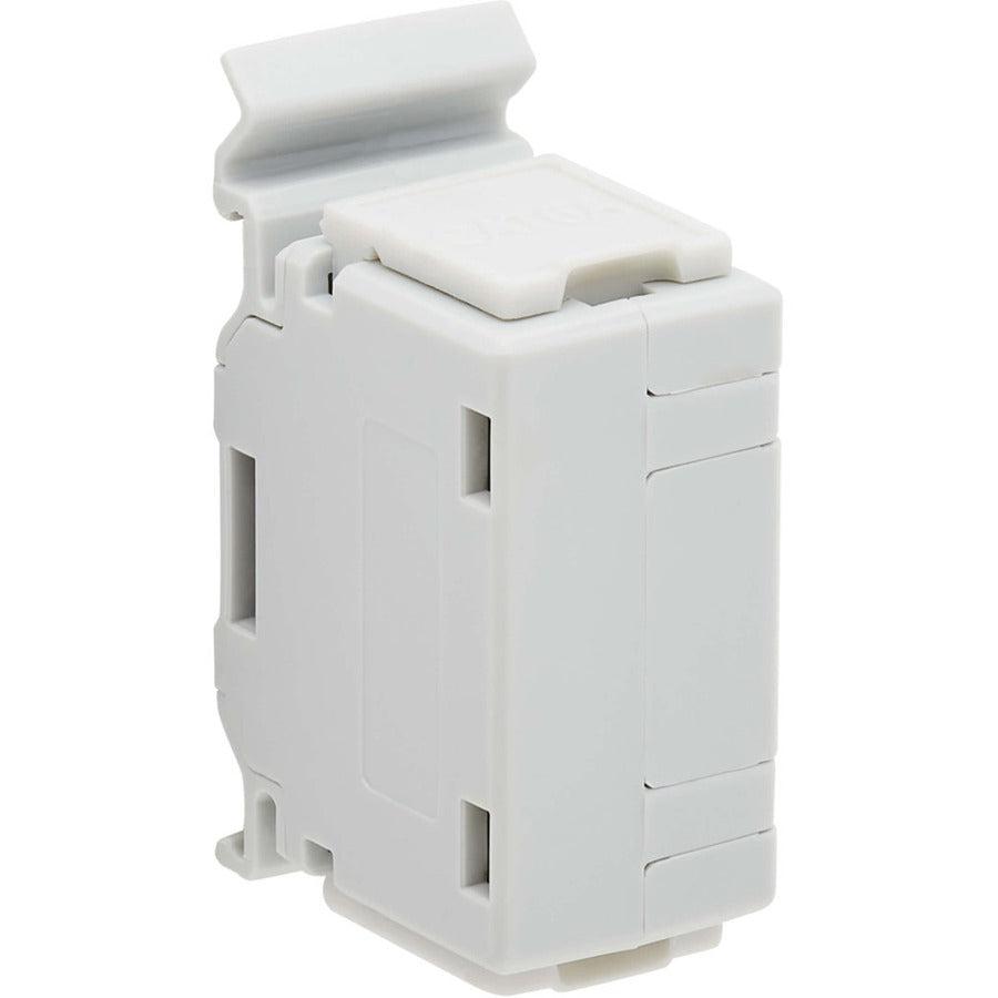 Tripp Lite Cat6a Shielded In-Line DIN-Rail Mountable Snap-In Coupler (RJ45 F/F), TAA