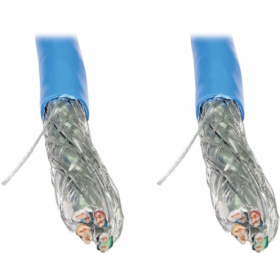 Tripp Lite Cat8 25G/40G Solid Core S/FTP Bulk Ethernet Cable, CMR Rated, Blue, 1000 ft.