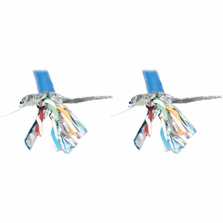 Tripp Lite Cat8 25G/40G Solid Core S/FTP Bulk Ethernet Cable, CMR Rated, Blue, 1000 ft.