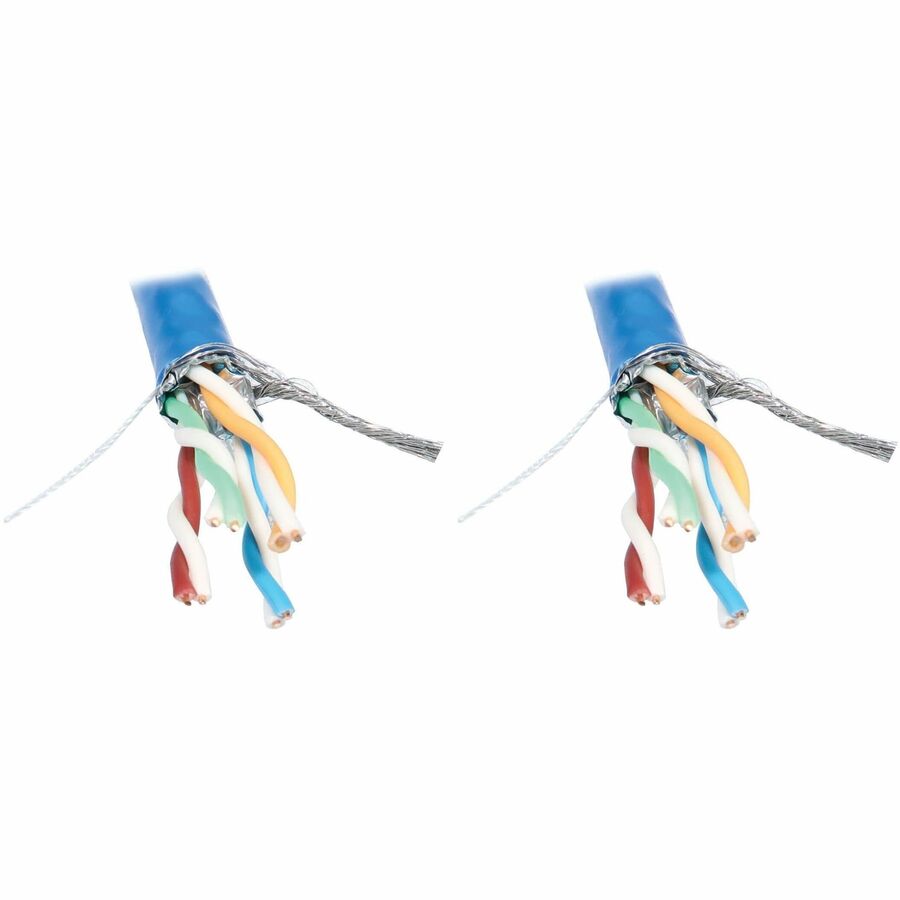 Tripp Lite Cat8 25G/40G Solid Core S/FTP Bulk Ethernet Cable, CMR Rated, Blue, 1000 ft.