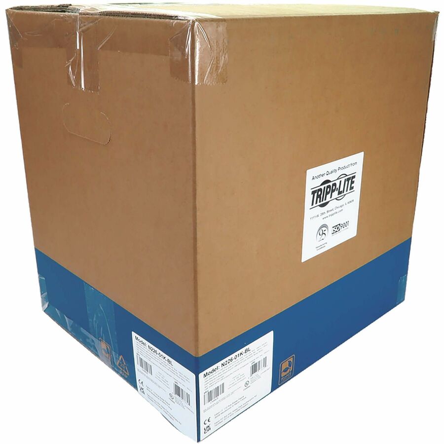 Tripp Lite Cat8 25G/40G Solid Core S/FTP Bulk Ethernet Cable, CMR Rated, Blue, 1000 ft.