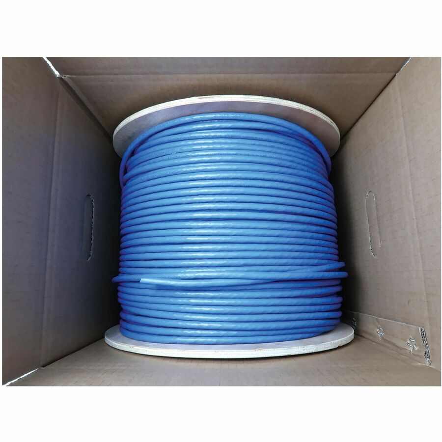 Tripp Lite Cat8 25G/40G Solid Core S/FTP Bulk Ethernet Cable, CMR Rated, Blue, 1000 ft.