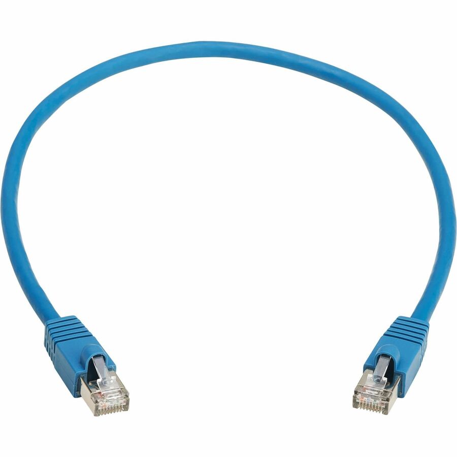 Tripp Lite Cat8 40G Snagless SSTP Ethernet Cable (RJ45 M/M), PoE, LSZH, Blue, 0.5 m (1.6