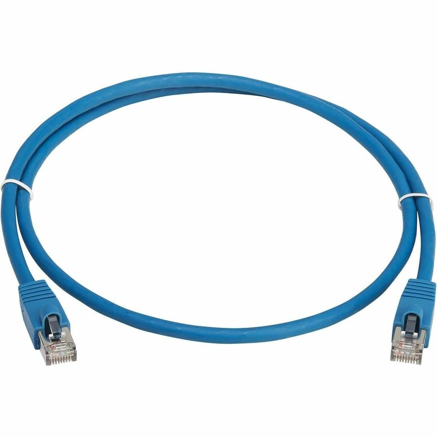 Tripp Lite Cat8 40G Snagless SSTP Ethernet Cable (RJ45 M/M), PoE, LSZH, Blue, 1.5 m (4.9