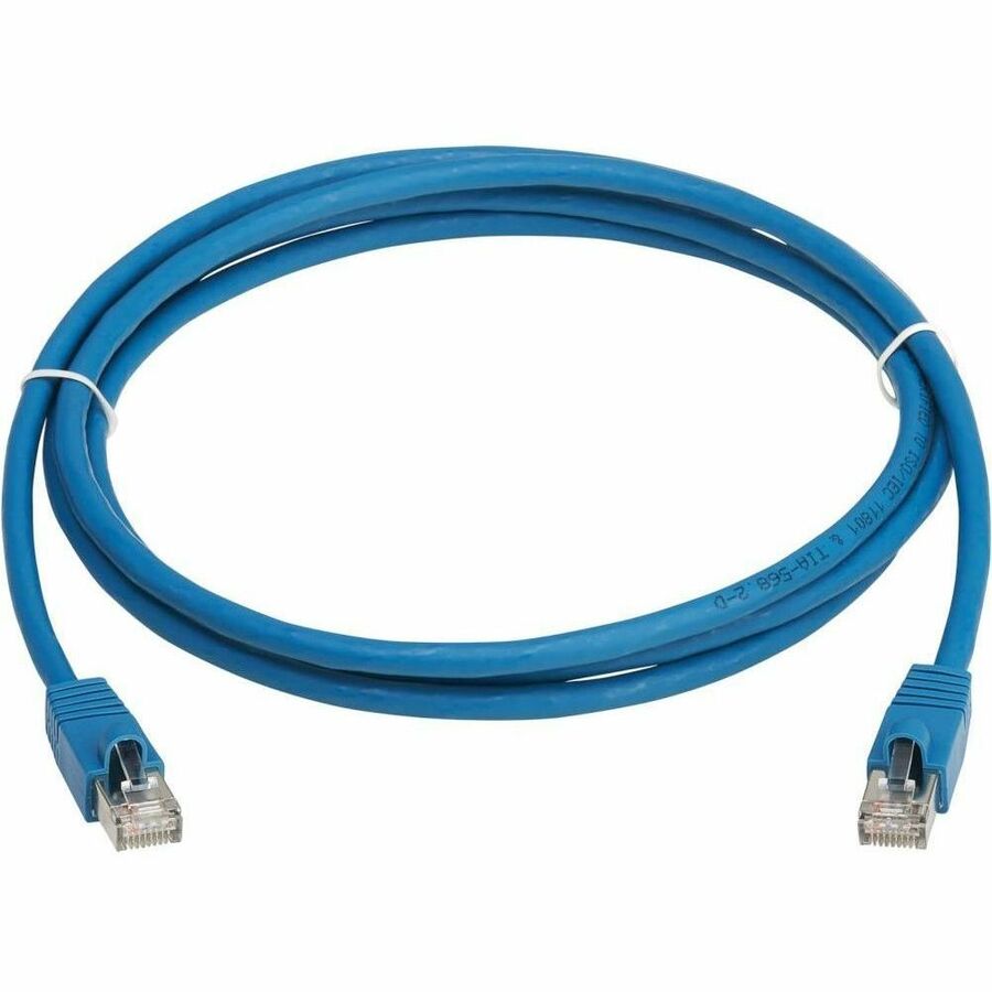 Tripp Lite Cat8 40G Snagless SSTP Ethernet Cable (RJ45 M/M), PoE, LSZH, Blue, 2 m (6.6