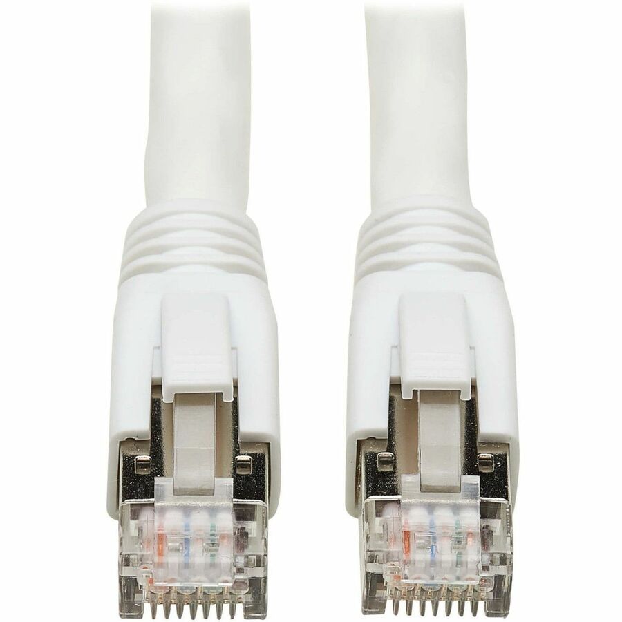 Tripp Lite Cat8 40G Snagless SSTP Ethernet Cable (RJ45 M/M), PoE, White, 10 ft. (3.1 m) -