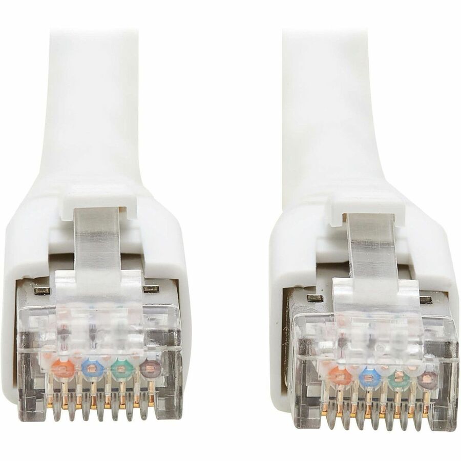 Tripp Lite Cat8 40G Snagless SSTP Ethernet Cable (RJ45 M/M), PoE, White, 10 ft. (3.1 m) -