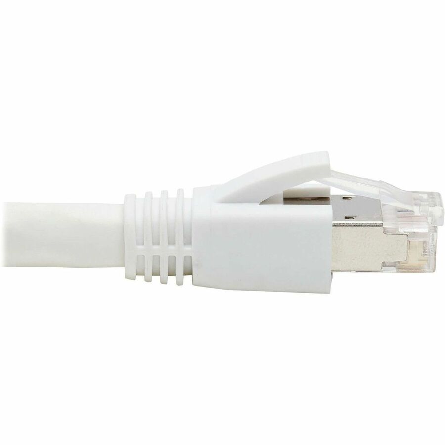 Tripp Lite Cat8 40G Snagless SSTP Ethernet Cable (RJ45 M/M), PoE, White, 10 ft. (3.1 m) -