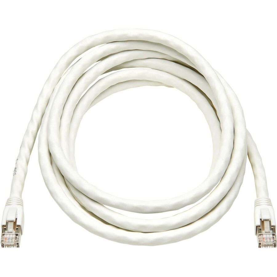 Tripp Lite Cat8 40G Snagless SSTP Ethernet Cable (RJ45 M/M), PoE, White, 10 ft. (3.1 m) -