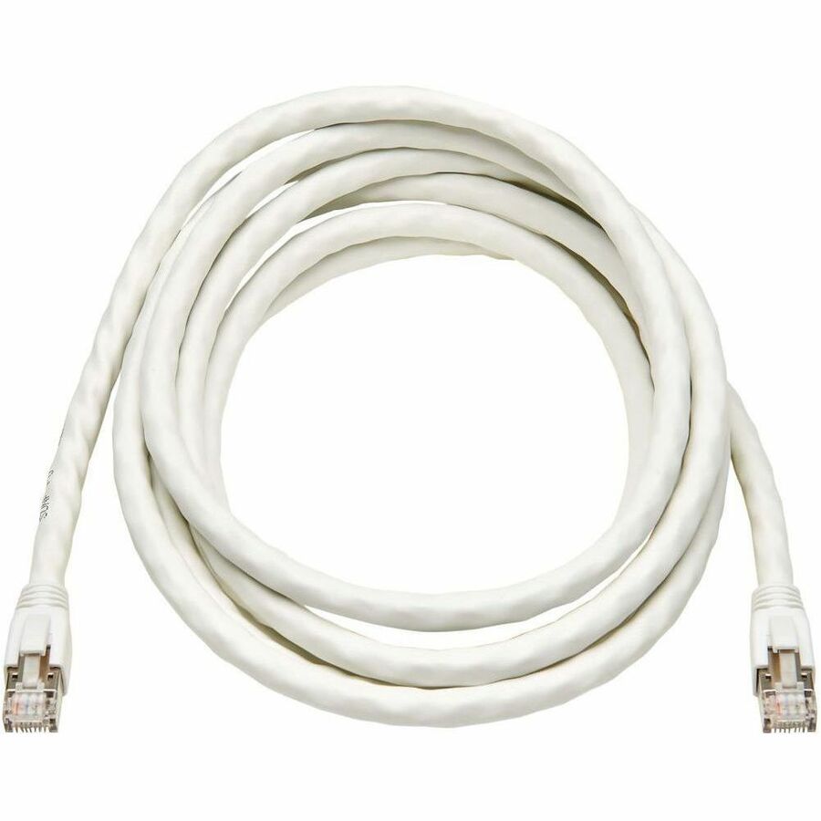 Tripp Lite Cat8 40G Snagless SSTP Ethernet Cable (RJ45 M/M), PoE, White, 12 ft. (3.7 m) -