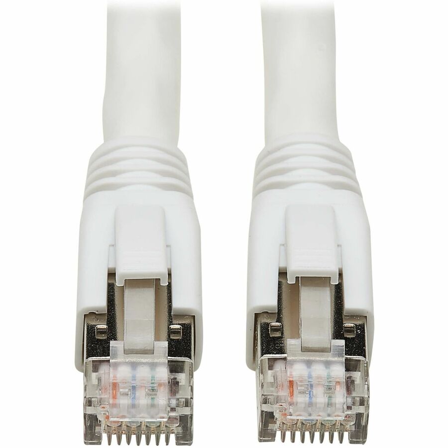 Tripp Lite Cat8 40G Snagless SSTP Ethernet Cable (RJ45 M/M), PoE, White, 2 ft. (0.6 m) -