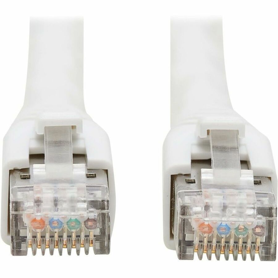 Tripp Lite Cat8 40G Snagless SSTP Ethernet Cable (RJ45 M/M), PoE, White, 5 ft. (1.5 m) -