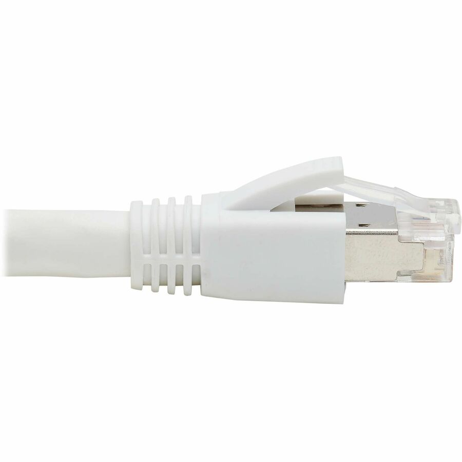 Tripp Lite Cat8 40G Snagless SSTP Ethernet Cable (RJ45 M/M), PoE, White, 6 ft. (1.8 m) -