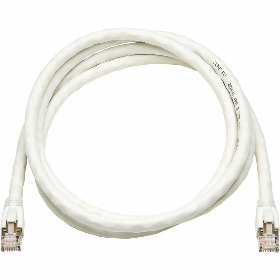 Tripp Lite Cat8 40G Snagless SSTP Ethernet Cable (RJ45 M/M), PoE, White, 6 ft. (1.8 m) -