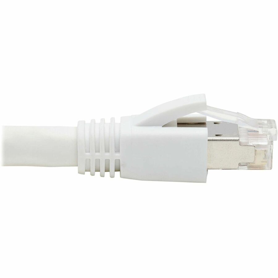Tripp Lite Cat8 40G Snagless SSTP Ethernet Cable (RJ45 M/M), PoE, White, 7 ft. (2.1 m) -