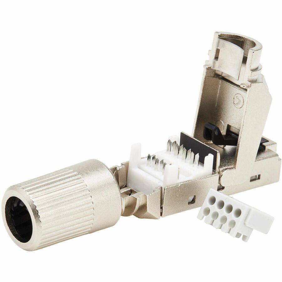 Tripp Lite Cat8 STP Class 1 Field-Termination Plug, 568A/568B, TAA - 1 x RJ-45 Network